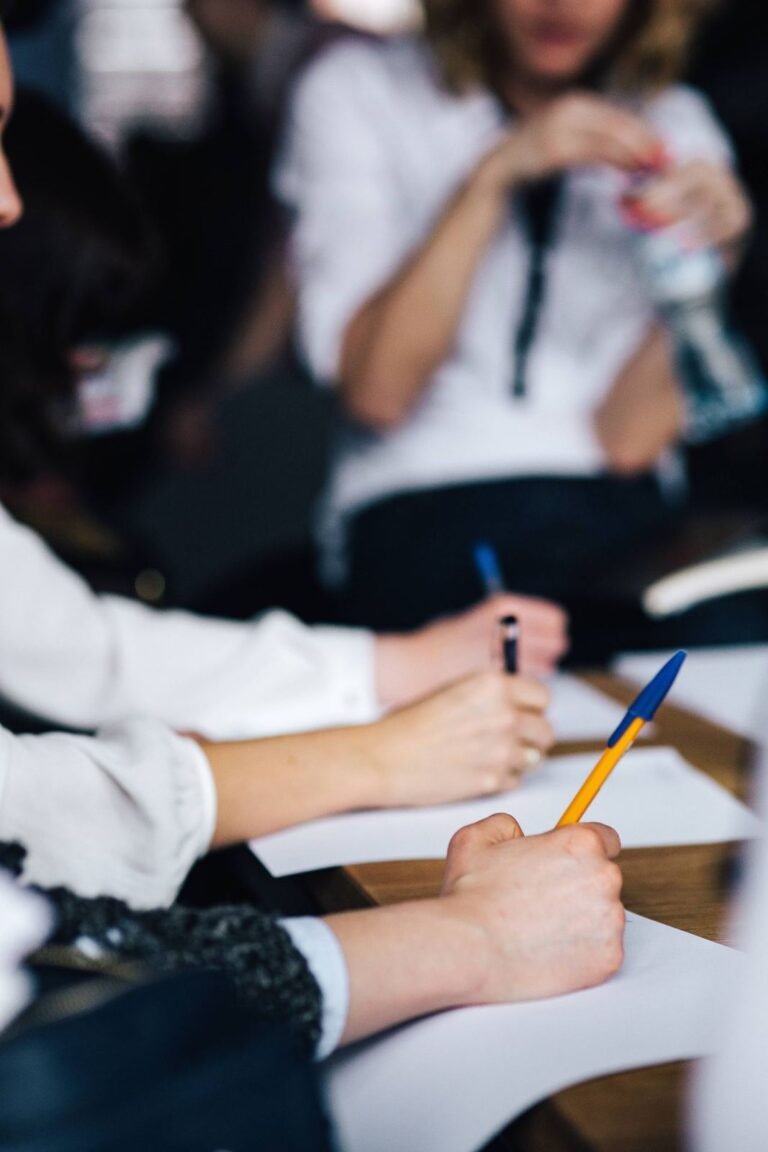 Team taking notes during a client onboarding session